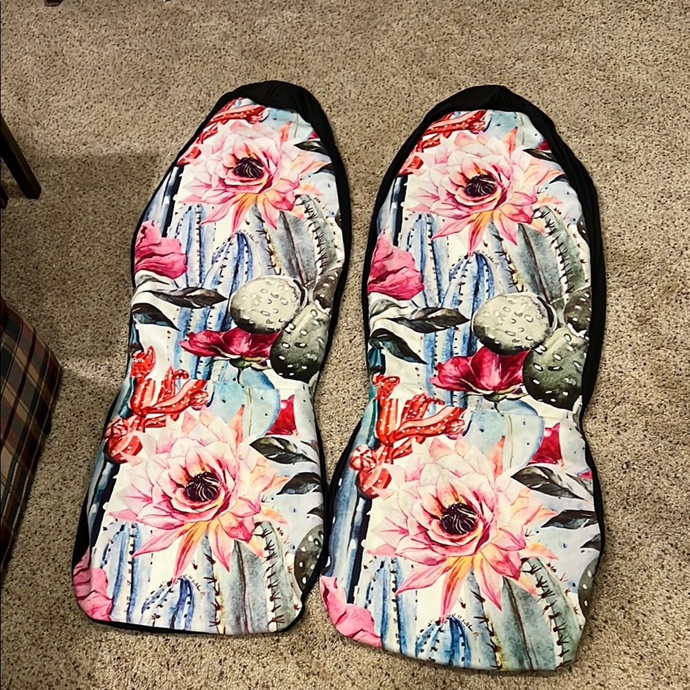 Floral Cactus Car Seat Covers